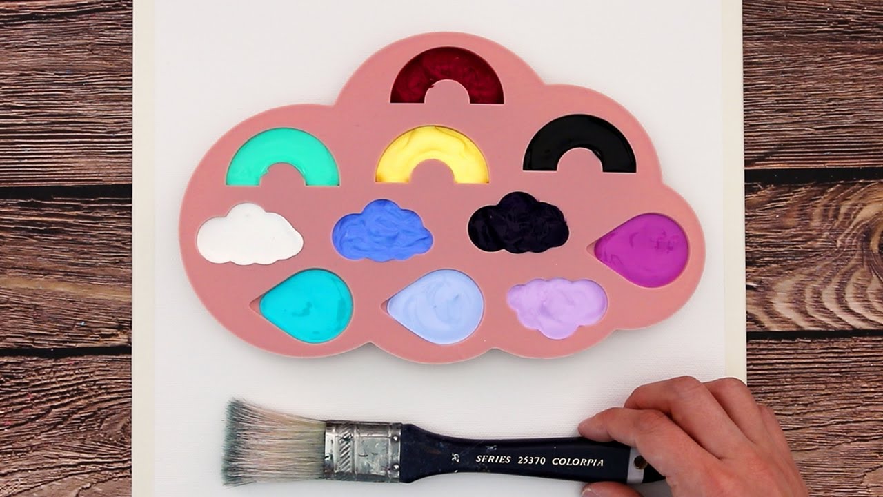 Цветочная лесная тропинка 💜 Картина акрилом поэтапно #333