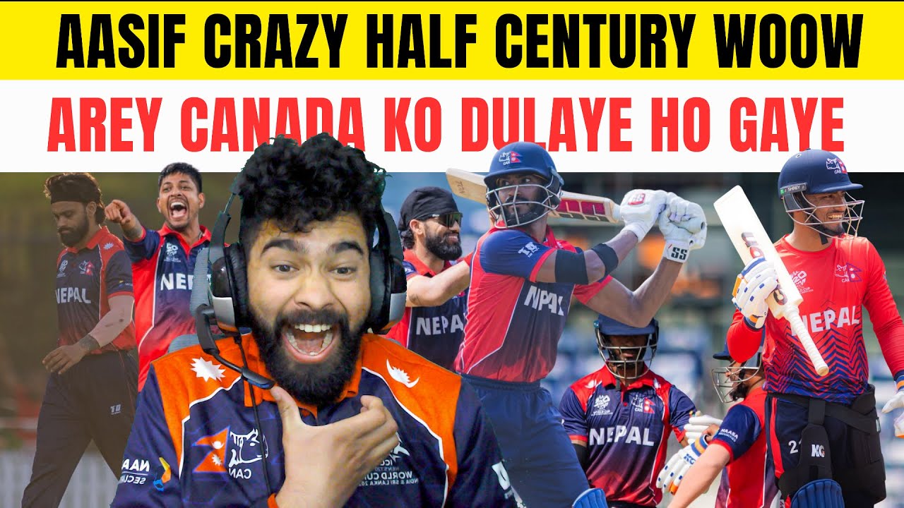 NEPAL WIN ( CANADA KO DULAYE HO GAYE ) - AASIF & JORA CRAZY BATTING !