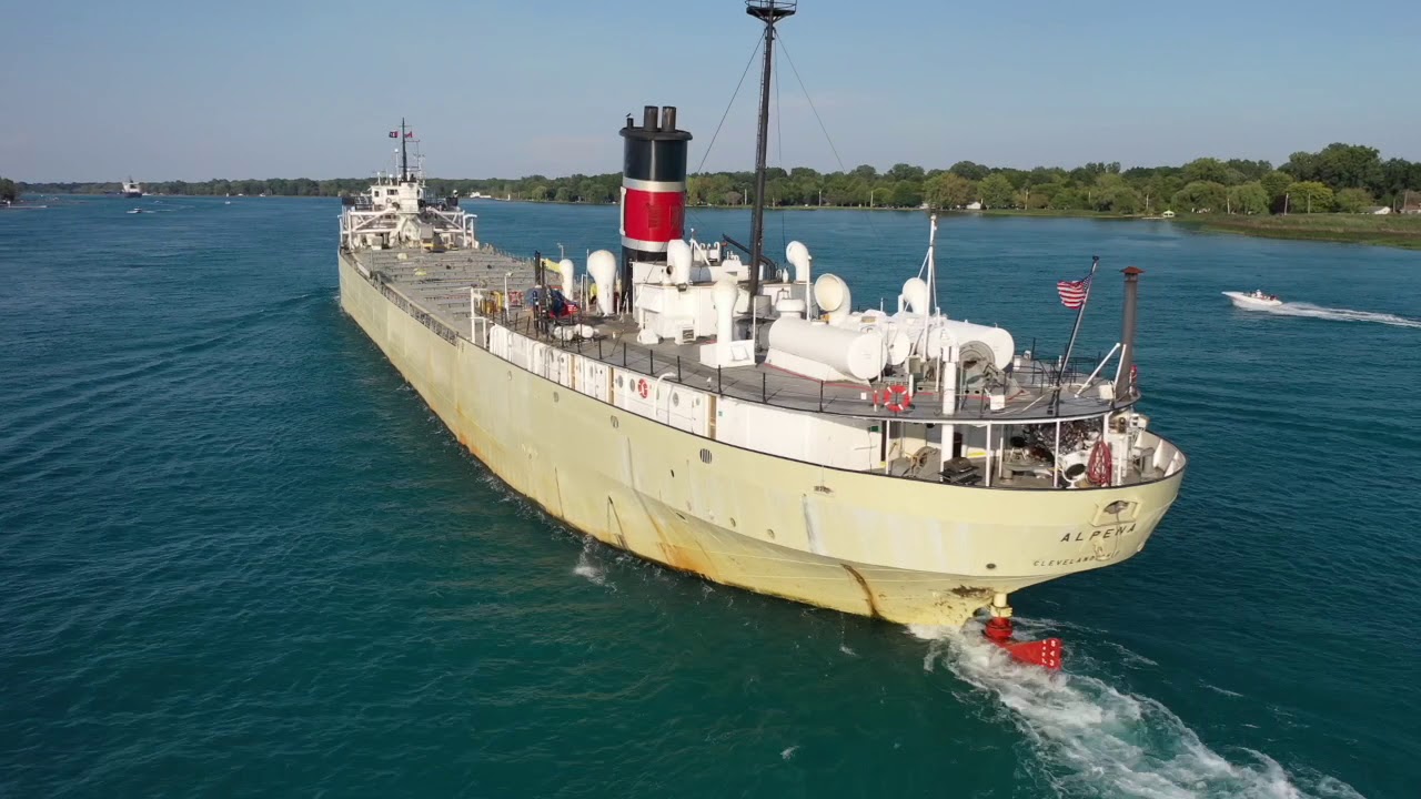Freighter Alpina on St. Clair River, August 2020 -  HD 720p