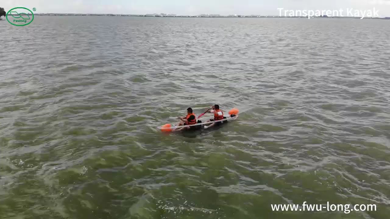 Fwulong Transparent Kayak Lake Test | Clear 2-Person Polycarbonate Kayak on Water