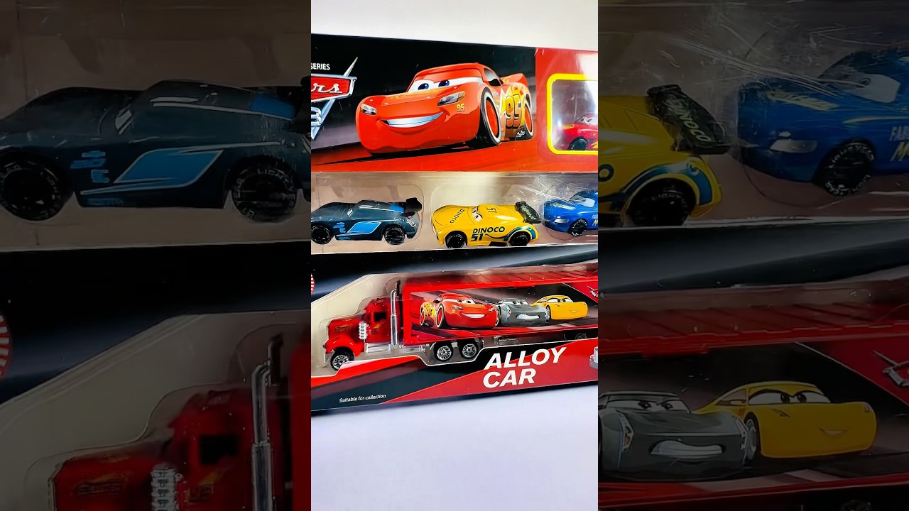 Cars 3 Alloy Set Unboxing | Lightning McQueen Truck Set ASMR