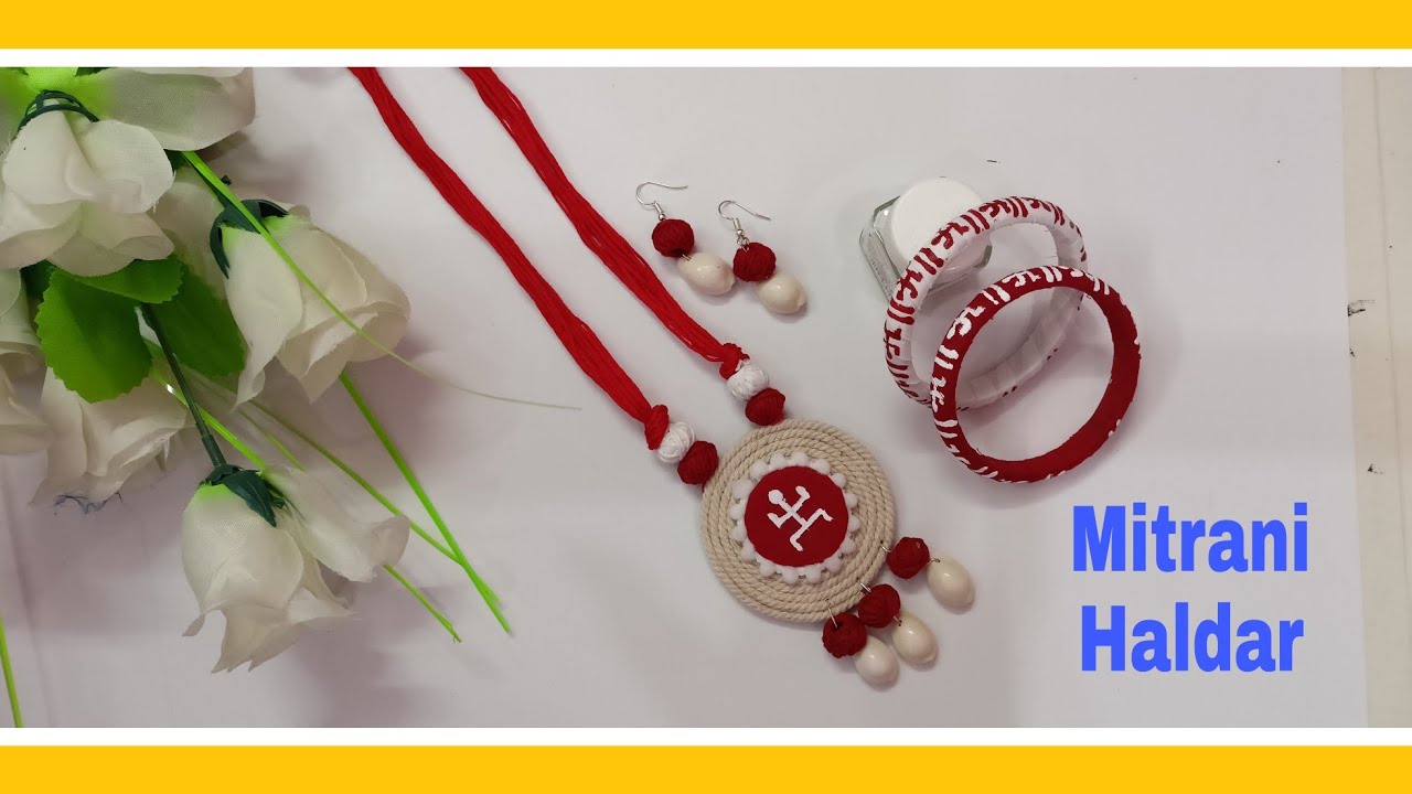 Handmade Jewellery Making Tutorial //Traditional Bengali Style Jewellery//DIY// Swastik Ornament ❤️