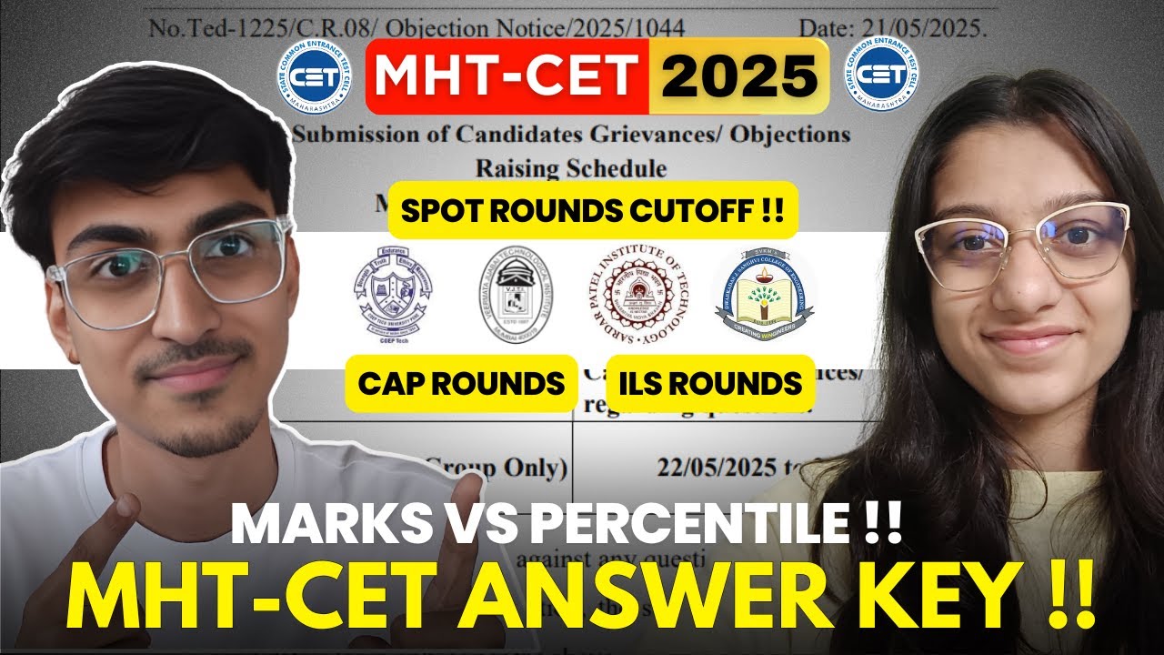 MHT CET 2025 | SPOT ROUND - CUTOFF  | ANSWER KEY CAP ROUND | COEP VJTI PICT SPIT DJSCE #mhtcet2025
