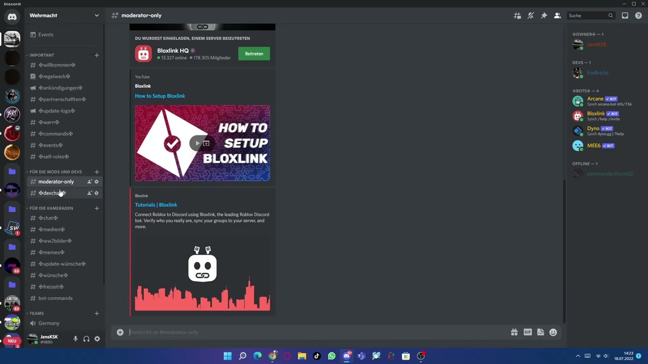 Wehrmacht Discord Server / Millit&auml;r Discord