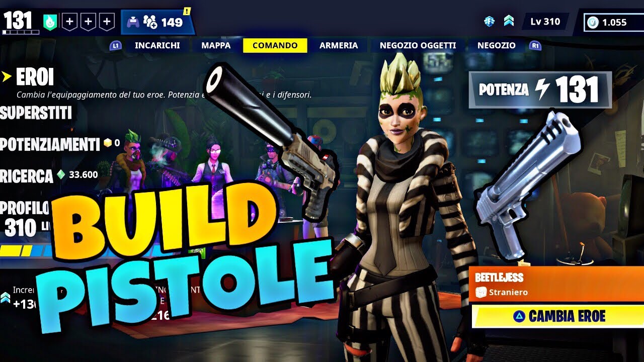 Combo: Beetlejess + PISTOLE - Stagione 8 Fortnite Salva il Mondo