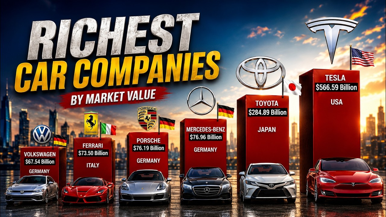 Richest Car Companies in the World 2026 | Top 10 Biggest Car Brands by Market Value