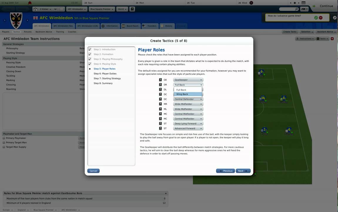FM2010 tactics creator work in progress video