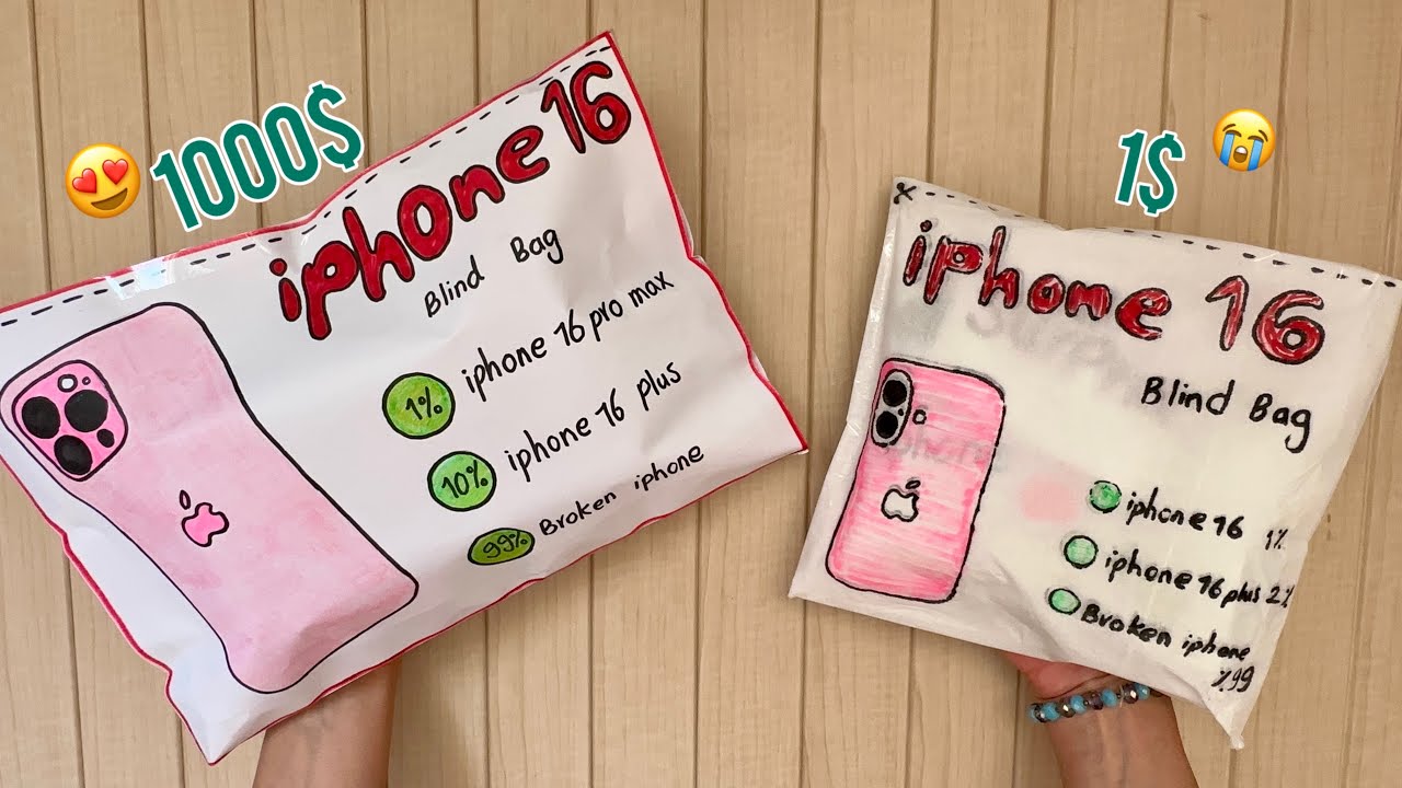 How to make iphone squishy? iPhone 16 Blind bag paper unboxing  😍📱+ tutorial | asmr | paperdiy | |