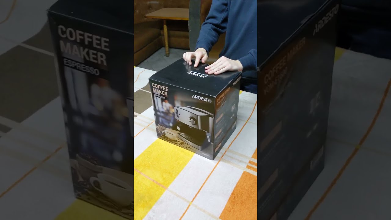 Распаковка Кофеварка эспрессо ARDESTO YCM-E1600 из Rozetka