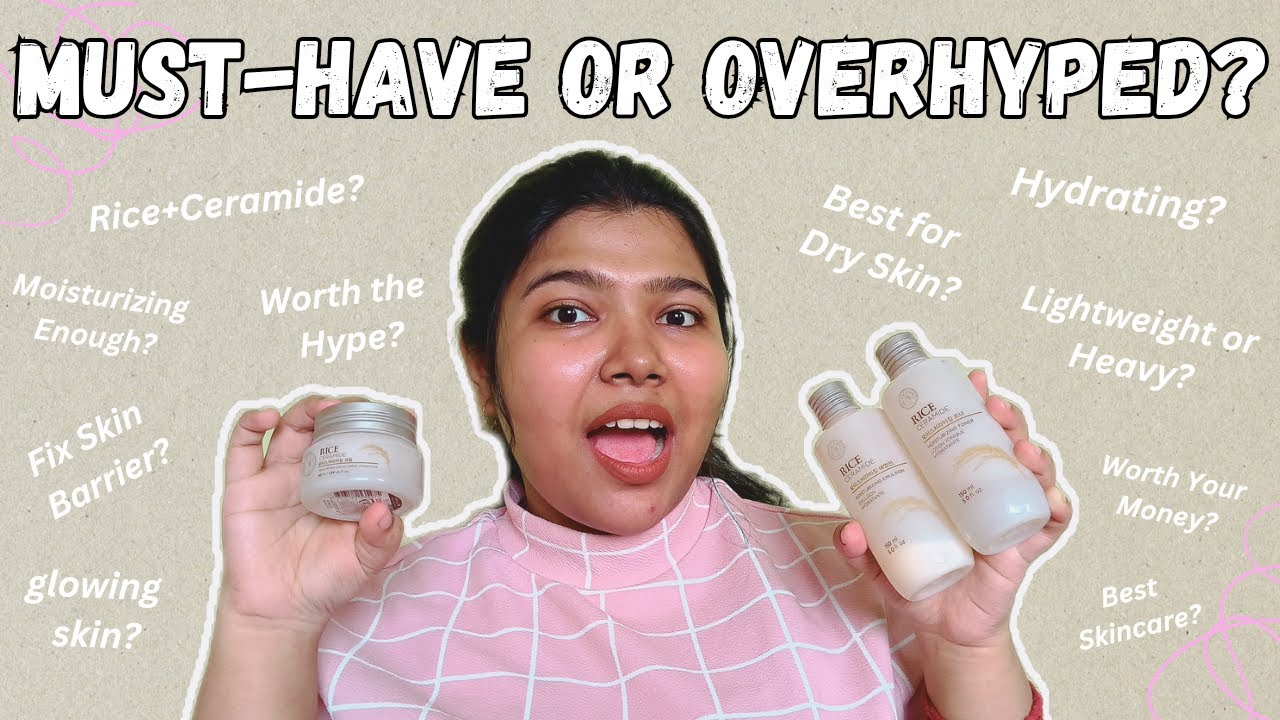 Korean Skincare for Dry Skin?😳 | The Face Shop Rice & Ceramide Review🤍✨