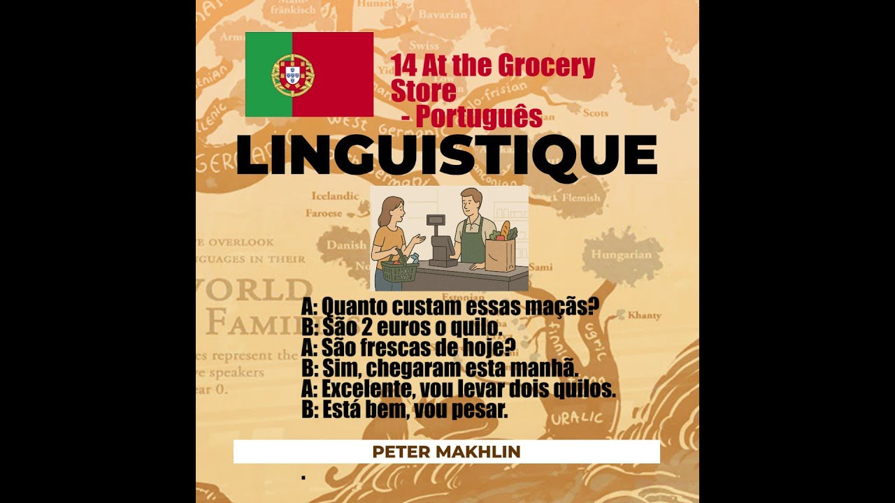 Португальська в діалогах. Частина 14. В продуктовому. Dialogues 14  At the grocery store  Portuguese