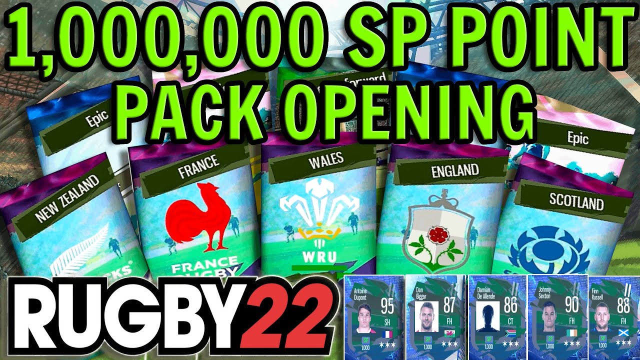 1 MILLION SP Point Pack Opening - Rugby 22 - Gameplay and Commentary - World 1st? Pack System Review