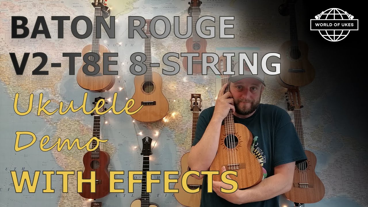 Using a Baton Rouge V2-T8E Electro 8 String Ukulele with LOTS of effects