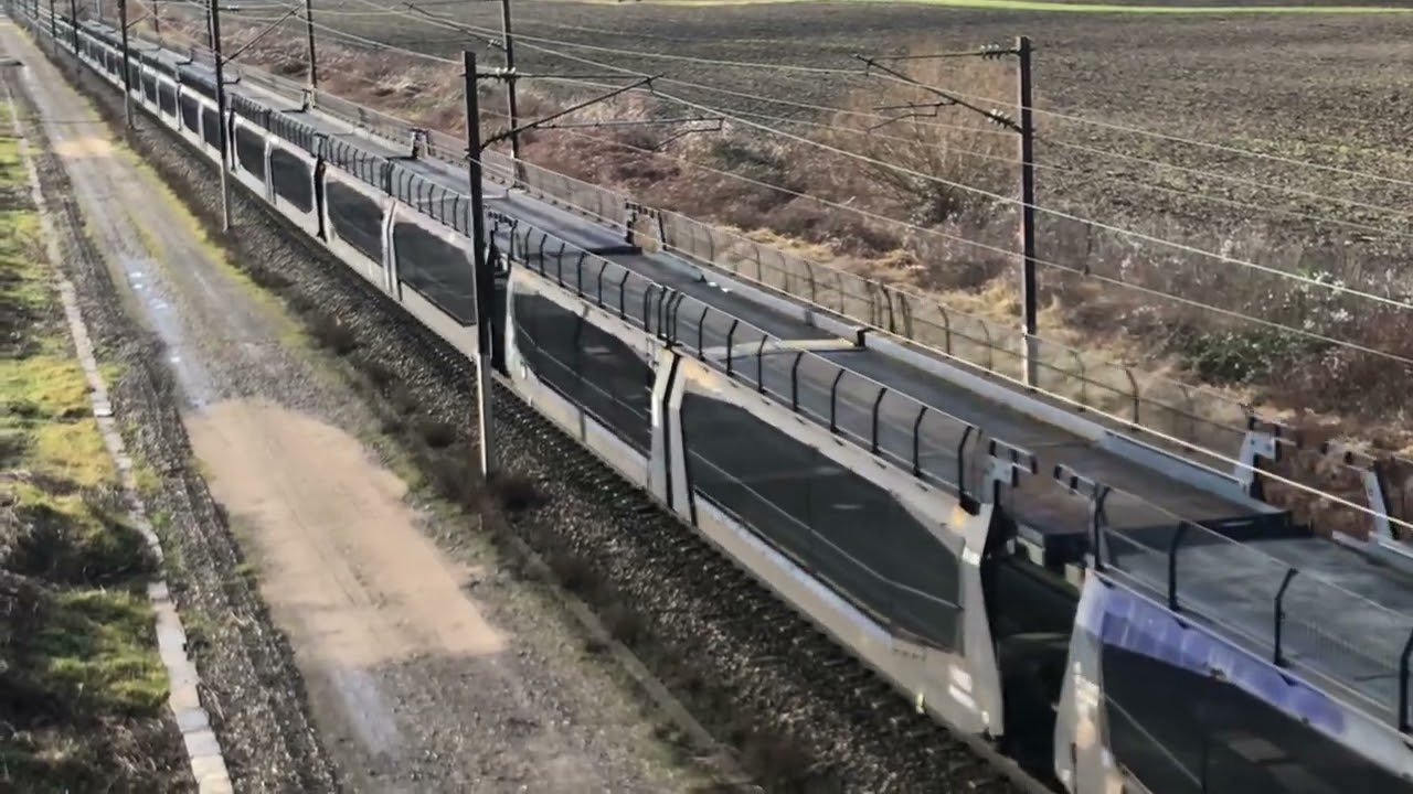Train de wagons transport de voitures avec DE18