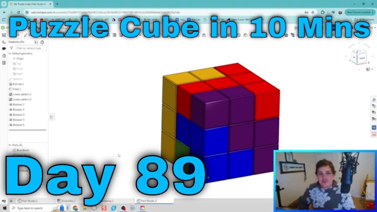 Puzzle Cube - Day 89 of 100 Onshape Journey