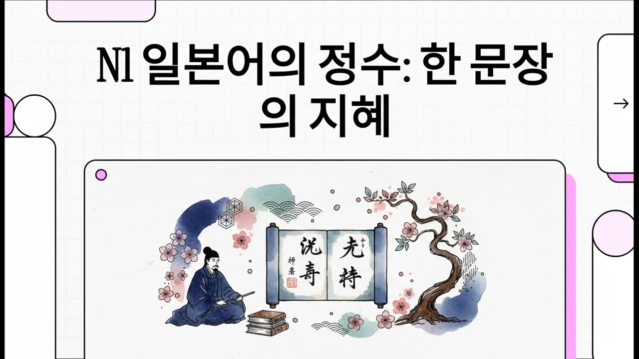 N1 일본어의 정수: 한 문장의 지혜 - 일본어 JLPT N1 문장 분석 - 3