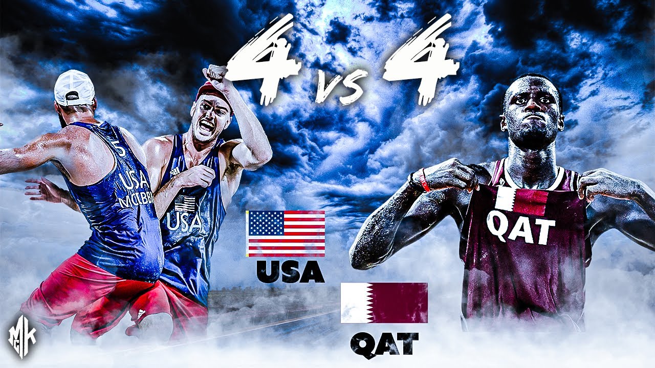 4 vs 4 Beach Volleyball World Beach Games Highlights USA vs Qatar