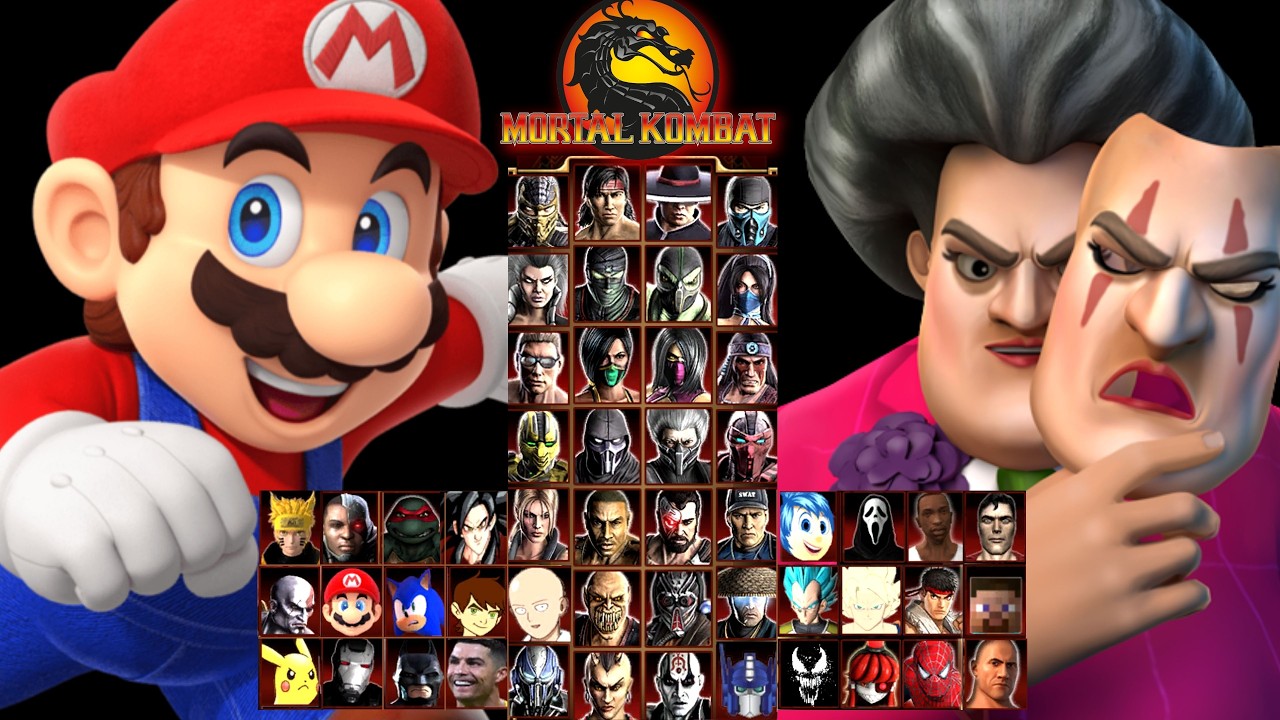 MORTAL KOMBAT 9 | SUPER MARIO & SCARY TEACHER | EXPERT TAG LADDER | GAMEPLAY (4K60FPS)