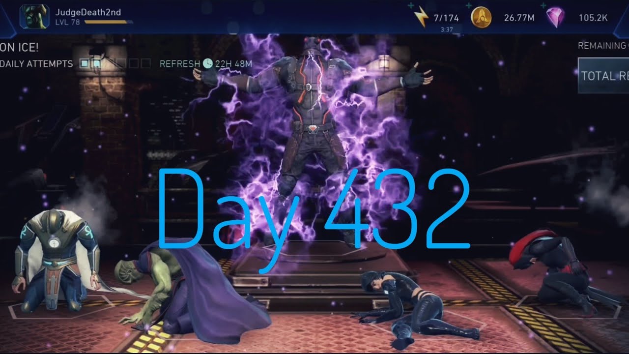 Injustice 2 mobile. Road to 100mil TTV f2p. Day 432 On Ice solo raid Heroic 4 Tier 4 is done