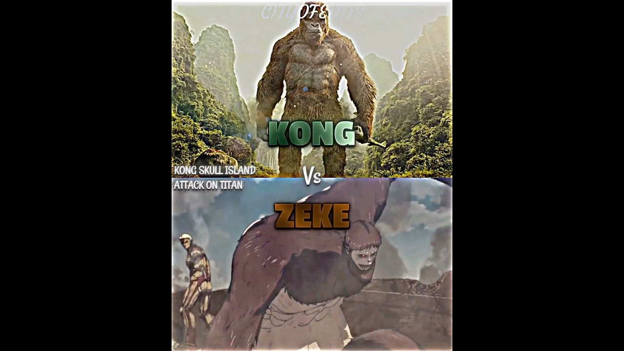 Kong vs Zeke #aotedit #kongskullisland #vsbattle #vsedit #zekeyeager #zeke #kong #kaijubattle #kaiju