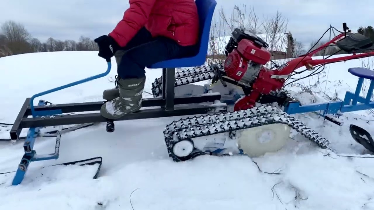 ПЕРЕДНИЙ ЛЫЖНЫЙ МОДУЛЬ на ГУСЕНИЧНОМ ПРИВОДЕ. Продолжаем испытания.
