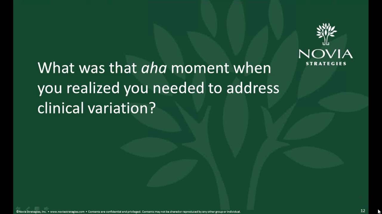 What clinical variation means to your bottom line  C level health system executives