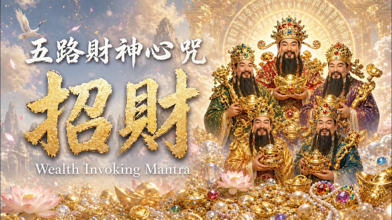 馬年到・財運大爆發｜五路財神心咒・528Hz 招財開財庫｜Lunar New Year Five Jambhala Wealth Mantra