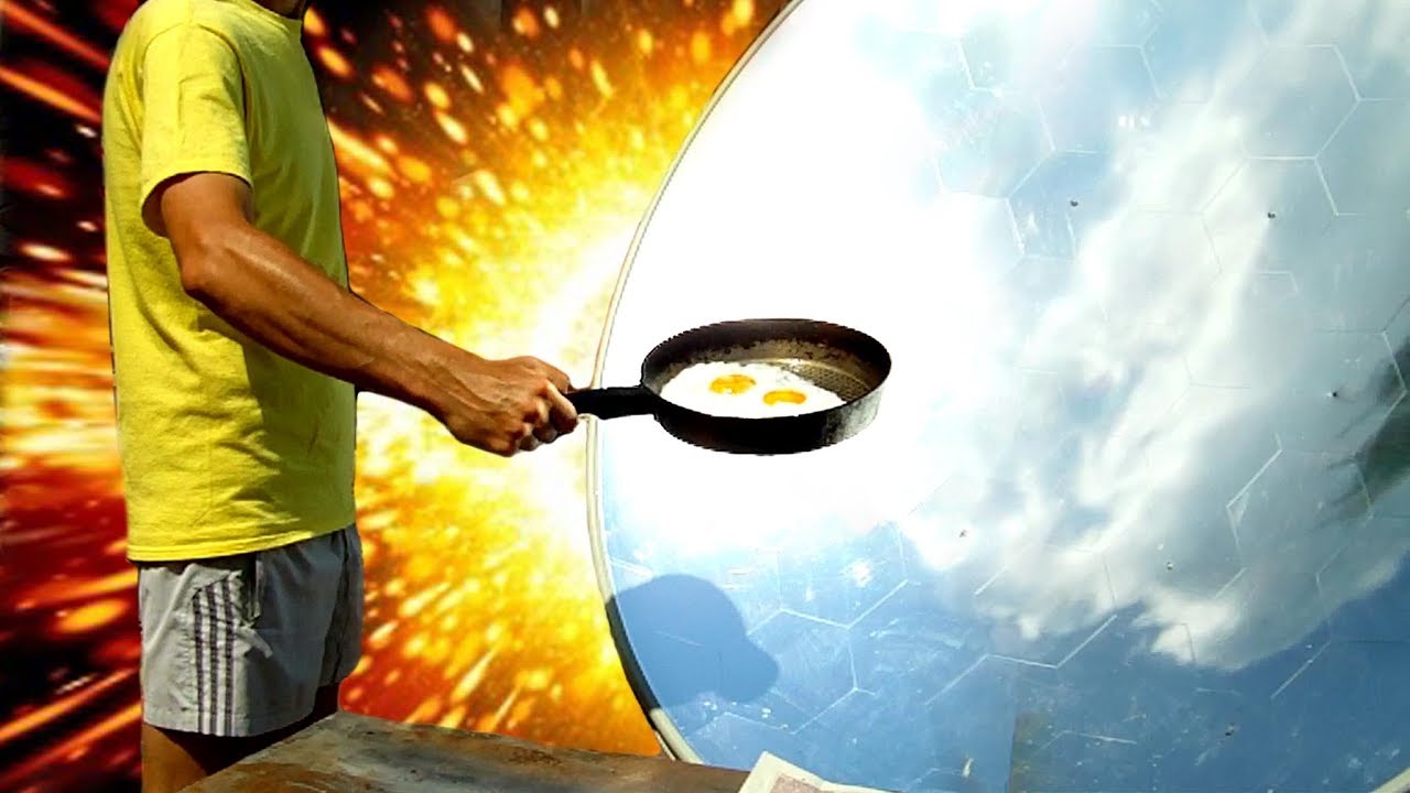 🌑 СОЛНЕЧНЫЙ КОНЦЕНТРАТОР ПРИГОТОВЛЕНИЕ ПИЩИ SOLAR COOKING Parabolic Mirror Игорь Белецкий