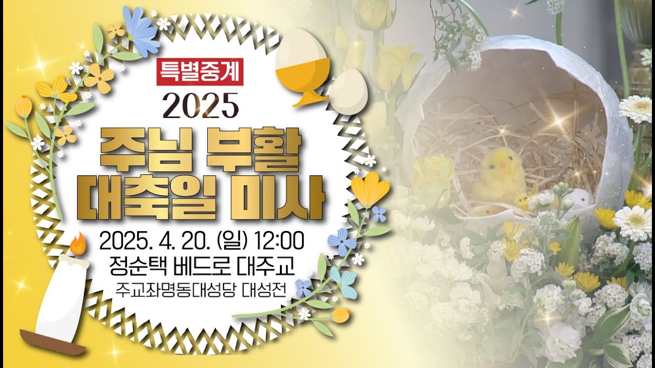 [특별중계] 2025 주님 부활 대축일 미사 | 4월 20일 주일 낮 12시