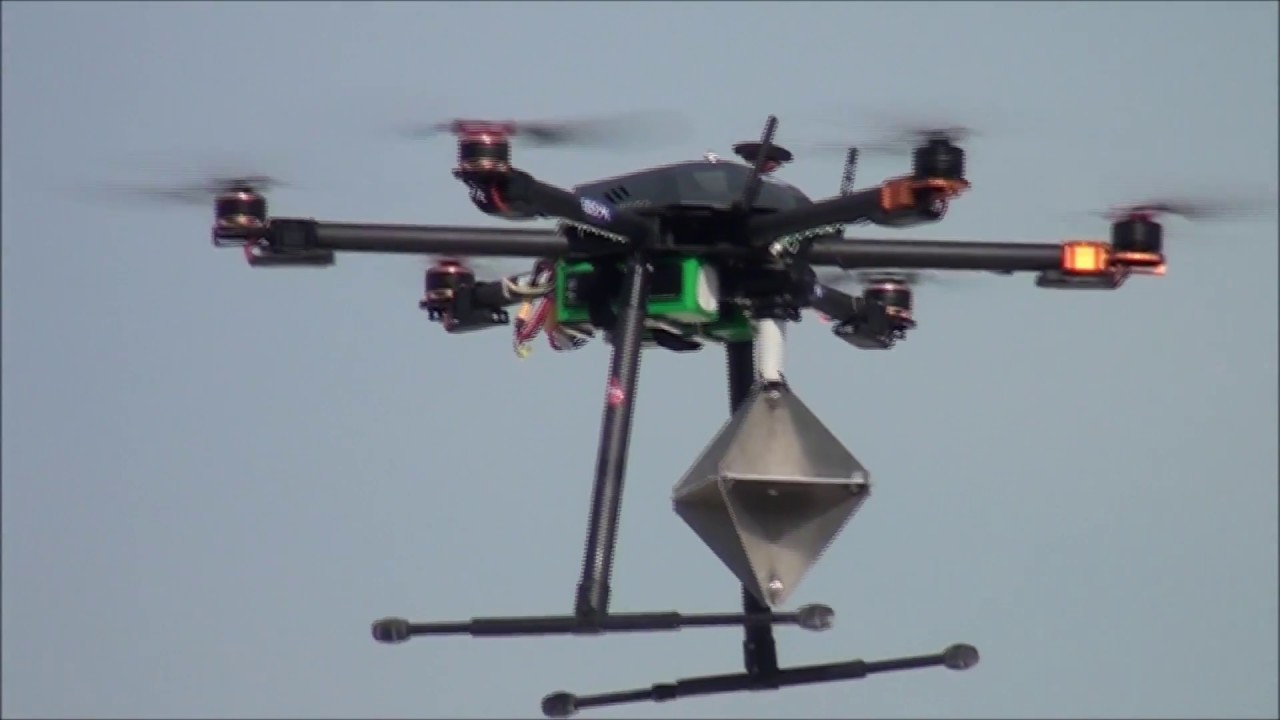 Radar Corner Reflector mounted on a target Drone