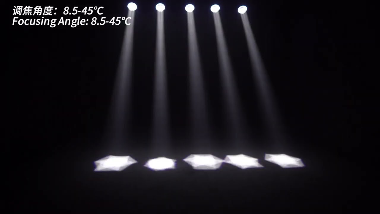 Mini 7pcs 40W zoom bee eyes moving head light