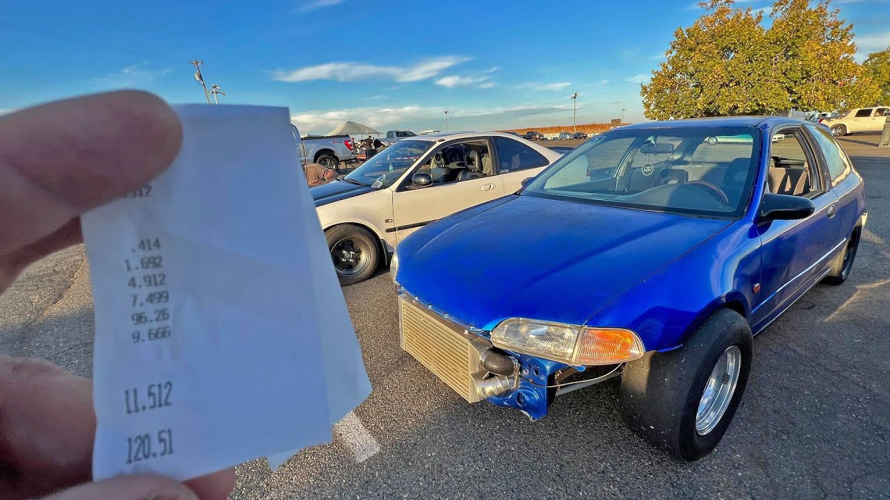 TOOK MY K24 TURBO CIVIC TO THE DRAG STRIP AND IT BLEW UP!