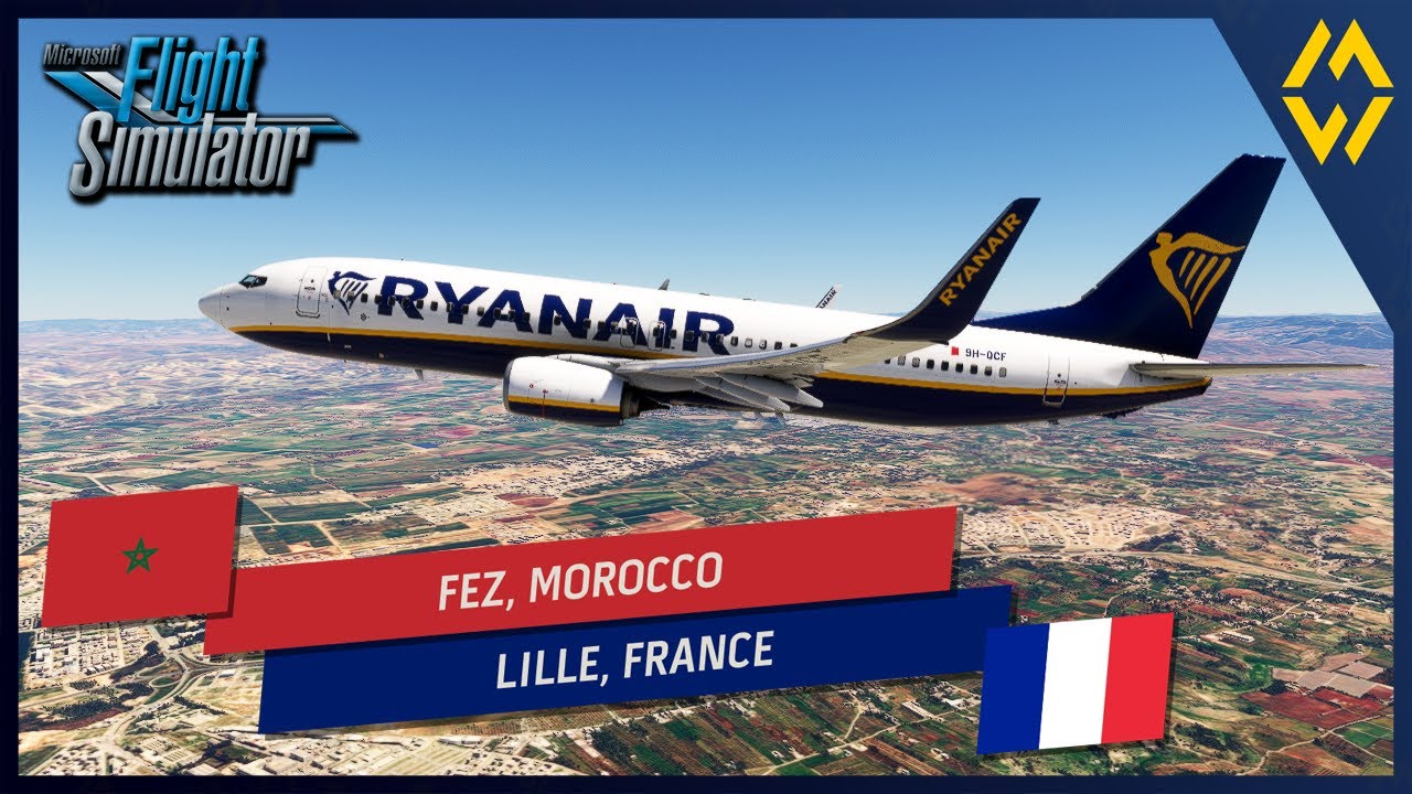 🔴 MSFS // vRYR Tour de France // Fez - Lille // B738