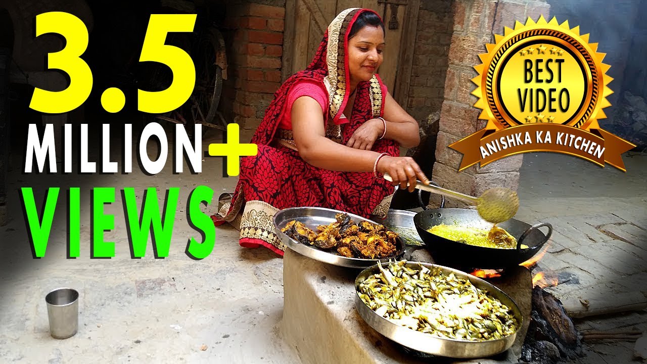 VILLAGE BIG FISH and SMALL FISH FRY BY ANISHKA | INDIAN VILLAGE FISH FRY RECIPE | VILLAGE FISH FRY