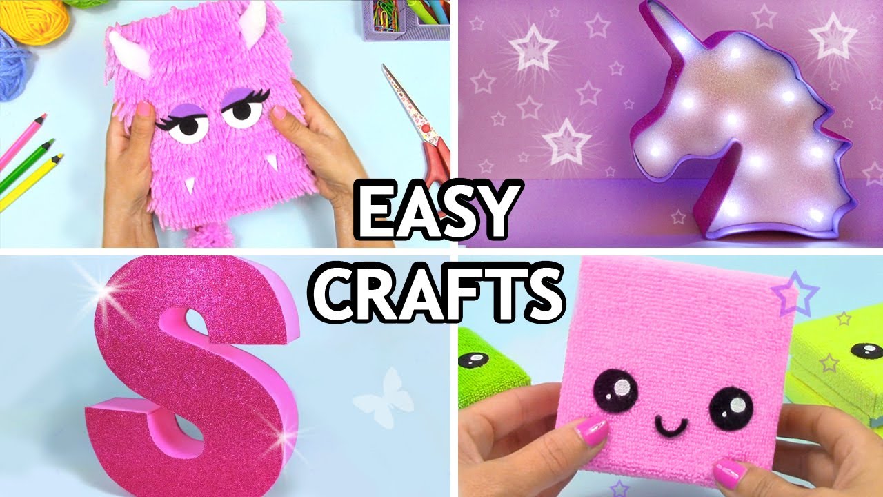Easy Craft Ideas! Squishy Notebooks / Notebook Decoration / Unicorn / 3D Letters / School Crafts