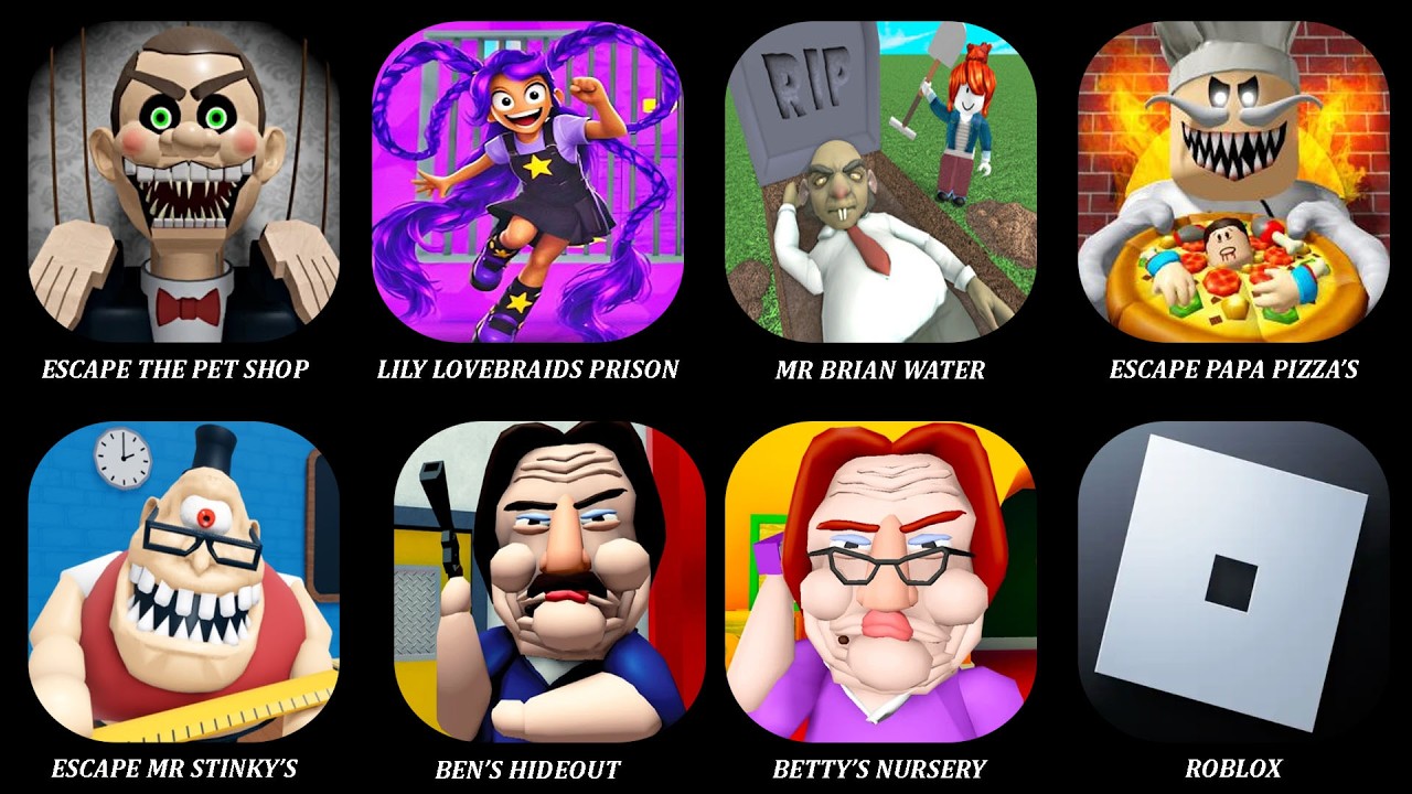 Escape Papa Pizza's Pizzeria,Roblox,ESCAPE MR. STINKY'S,Escape Mr Funny's Toy Shop,Lily Lovebraids