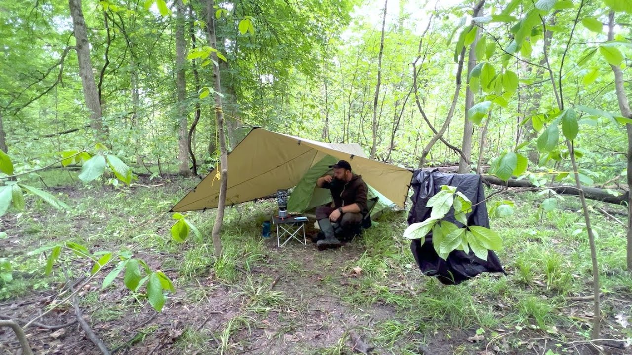 My car broke down so I had to stealth camp in the rain at a city park