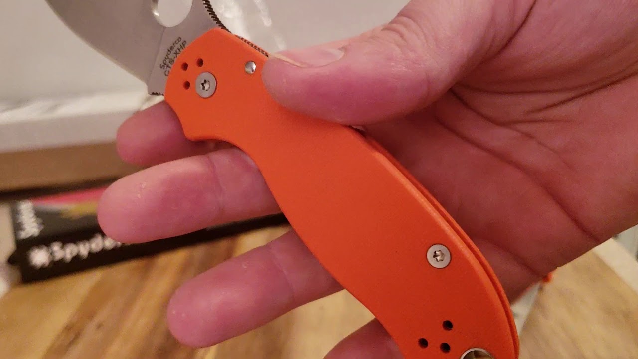 Spyderco para 3 cts-xhp orange g10 cutlery shoppe exclusive unboxing