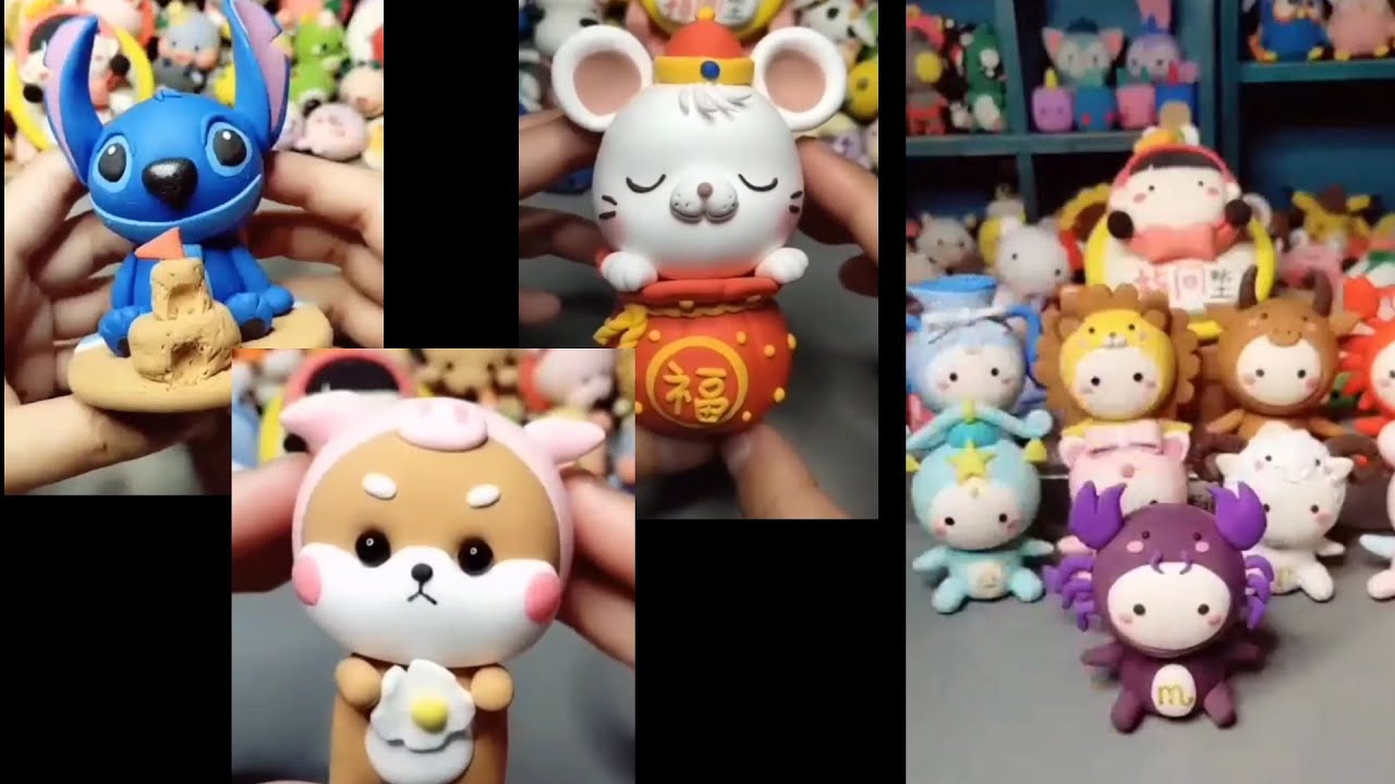 Cool Polymer clay art tutorial #3 - Creative simple ideas - Art TikTok completion - Amazing Clay Art