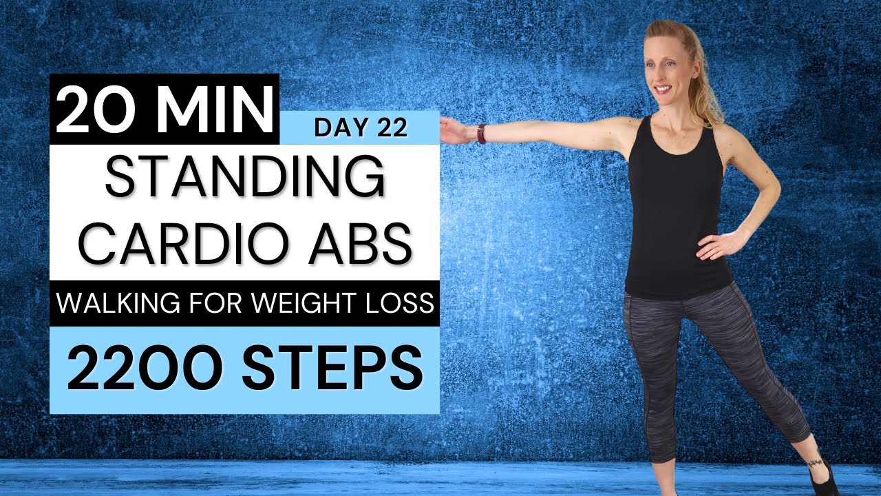 20 Min 🔥 STANDING CARDIO ABS 🔥 Home Workout No Equipment (Fat Burner for Women's Weight Loss)