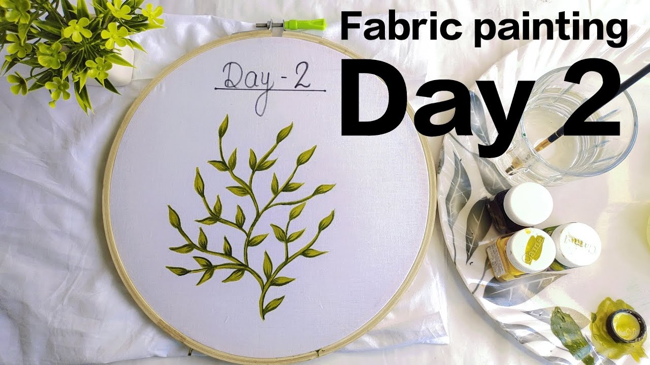 Online Fabric Painting Class 2 || Day 2🎨🖌️@ArtCraftByShebi #art#craft#painting#viralvideo #trending