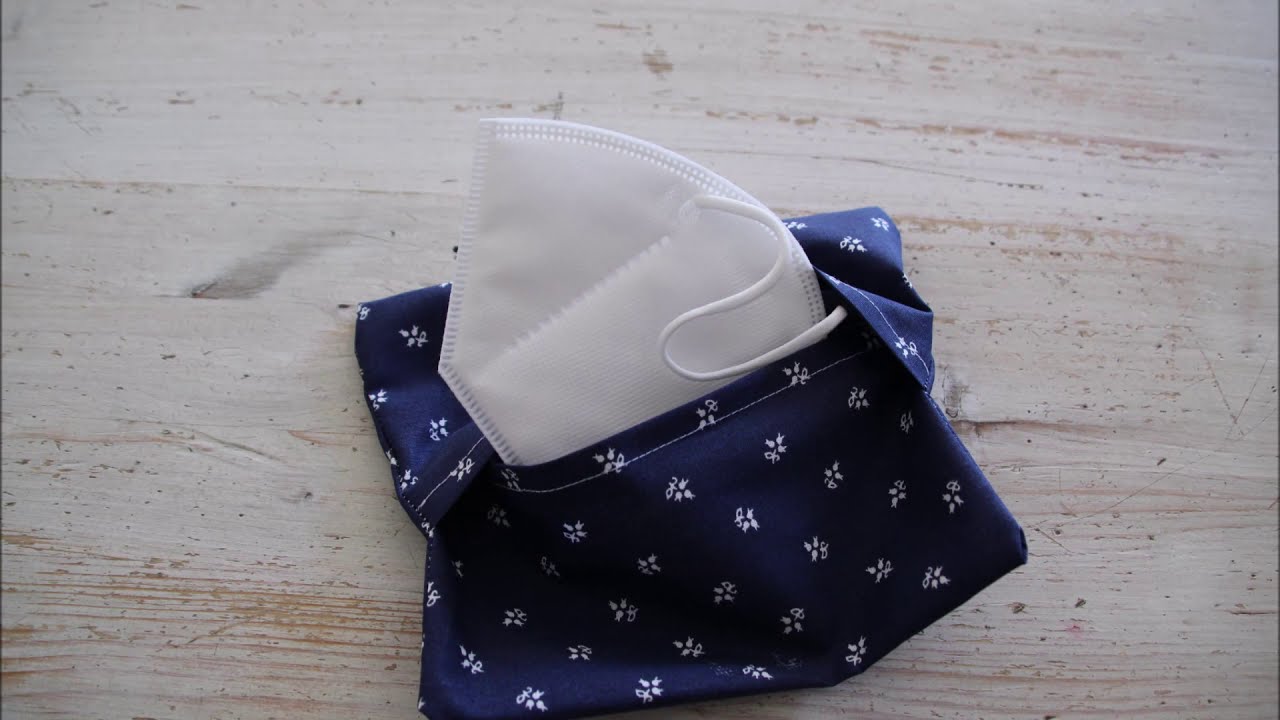 FFP2 Tasche mit Hotelfach, ultradünn, ganz schnell und einfach genäht. Keine Krümel in der Maske!