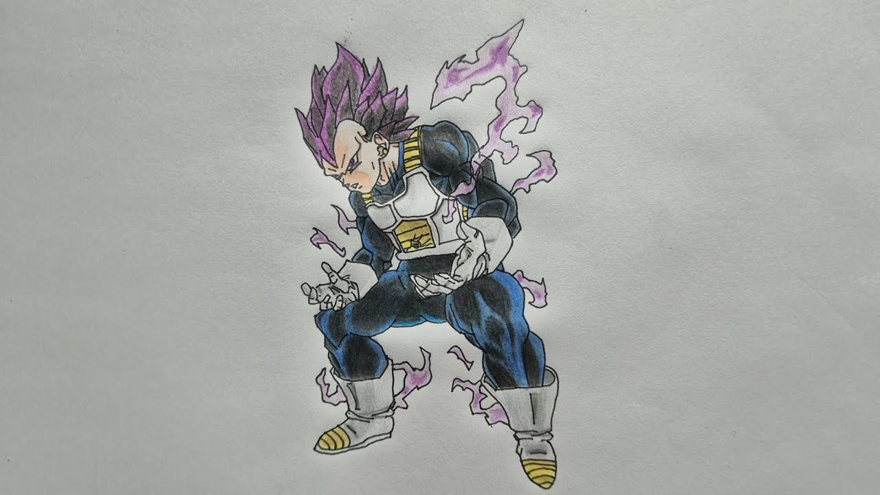 Como desenhar VEGETA (EGO SUPERIOR)  de DRAGON BALL SUPER - PASSO A PASSO - FÁCIL | How to Draw