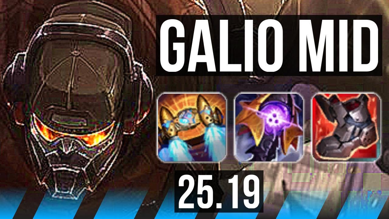GALIO vs YASUO (MID) | 8/2/18 | EUW Master | 25.19