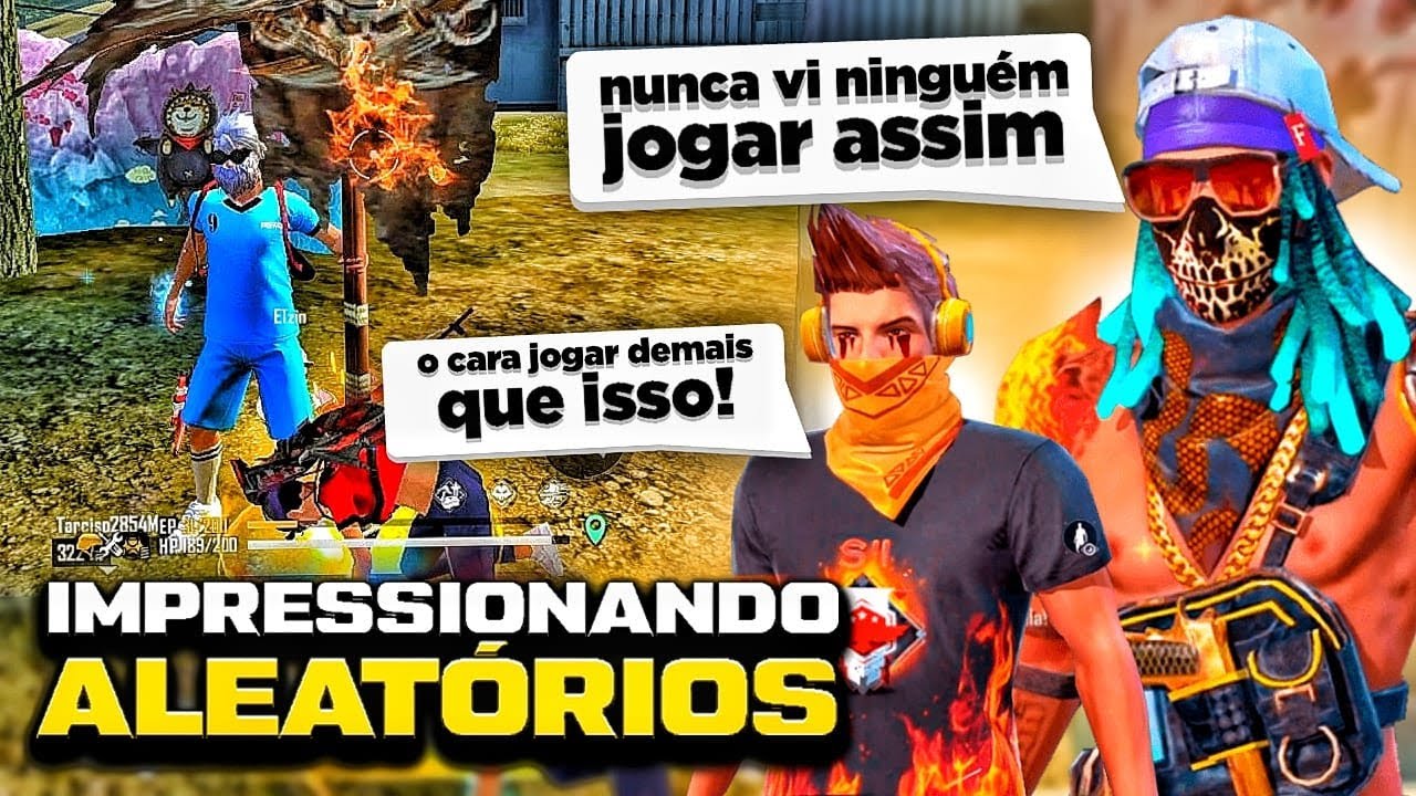 IMPRESSIONEI OS ALEATORIOS NO FREE FIRE COM UMA JOGABILIDADE QUE ELES NUNCA VIRAM ANTES 😧🔥