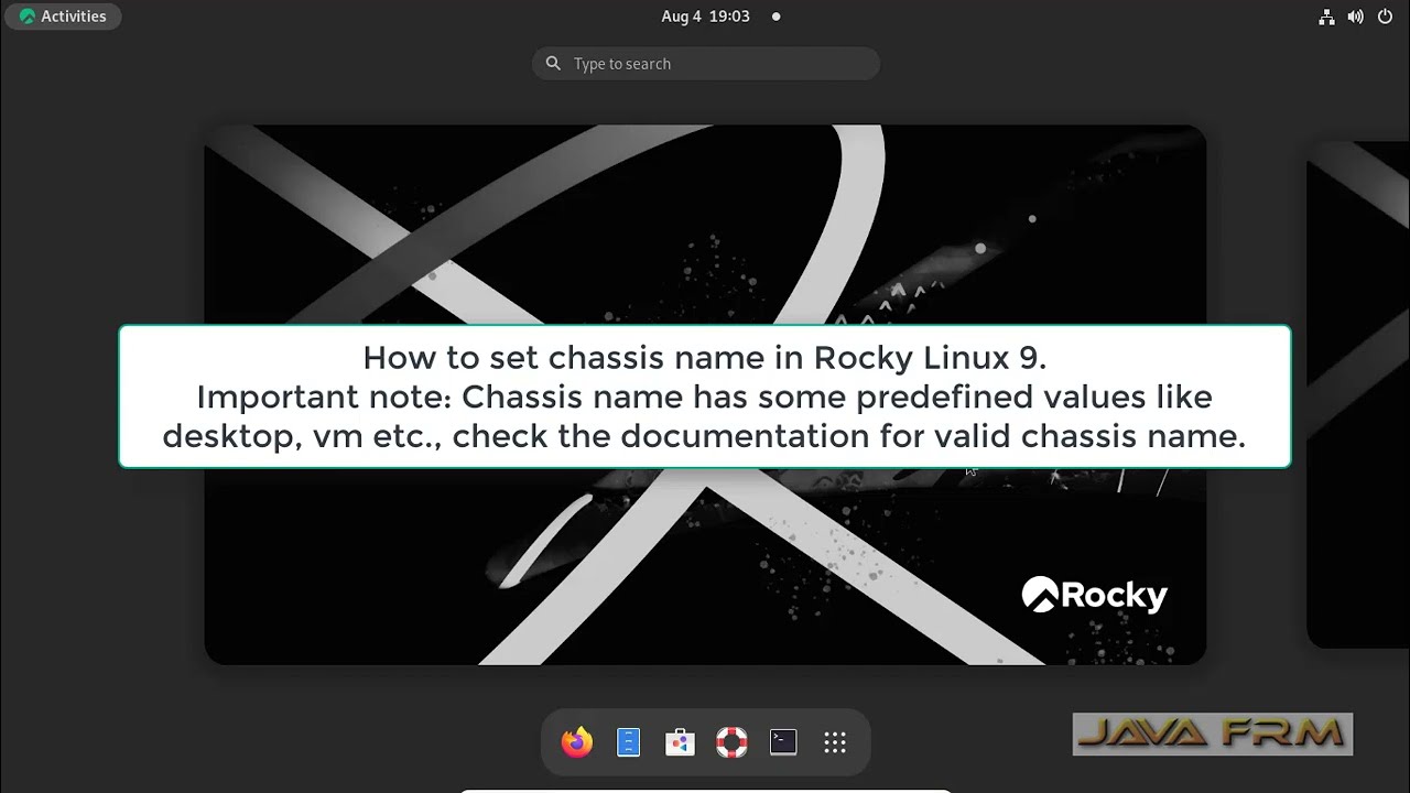 How to Set or Change Chassis Name on Rocky Linux 9