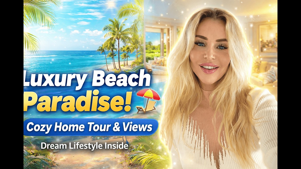 New Home Tour Luxury Paradise, Beach Views & Cozy Lifestyle Vibes