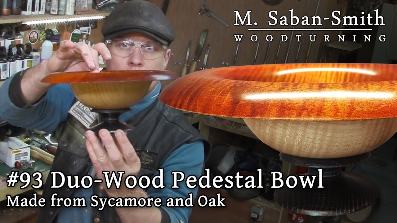 I Made a Pedestal Bowl from Sycamore and Oak