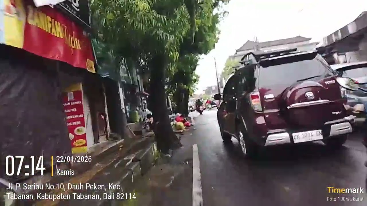 Kutuh kelod Samsam Kerambitan Tabanan - jalan Pahlawan Kota Tabanan Bali, motovlog perjalanan pagi.