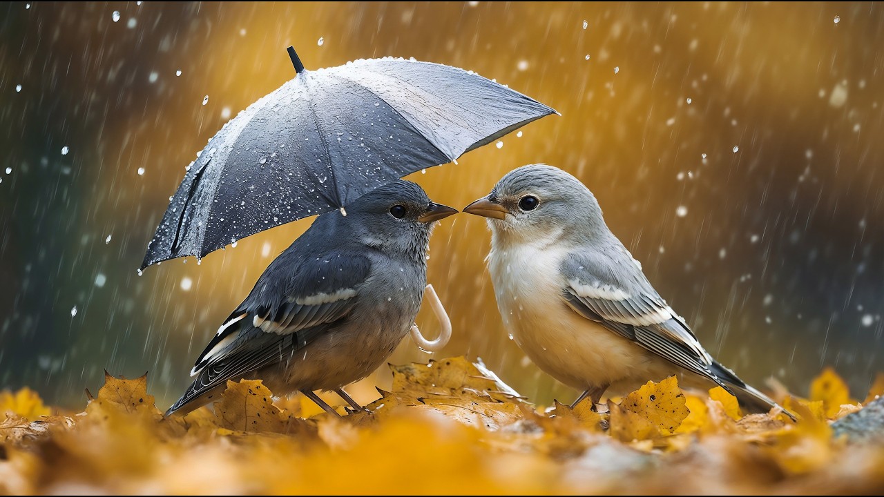 Calming Bird Sounds and Gentle Rain ~ Boost Your Mood, Calm Your Soul, and Enhance Inner Peace 🌸🎹🌿